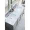 James Martin Vanities Brittany 60in Double Vanity, Urban Gray w/ 3 CM Carrara Marble Top 650-V60D-UGR-3CAR - alternate 4